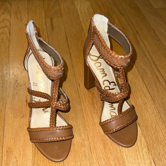 Sam Edelman Yordana size 8 brown braided heels - Picture 2 of 4